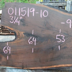 Goby Walnut 011519-10 Oregon Black Walnut Slab Green Slabs