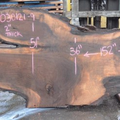 Goby Walnut Products Green Slabs Oregon Black Walnut Slab 030121-09