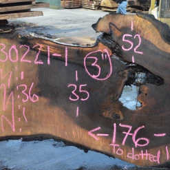 Goby Walnut Products Green Slabs Oregon Black Walnut Slab 030221-01