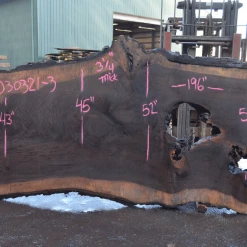 Goby Walnut Products Oregon Black Walnut Slab 030321-03 Green Slabs