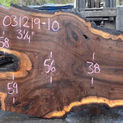 Goby Walnut Products 031219-10 Oregon Black Walnut Slab Green Slabs