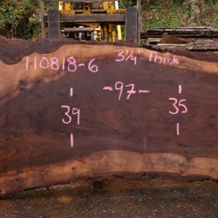 Goby Walnut Green Slabs 110818-06 Oregon Black Walnut Slab