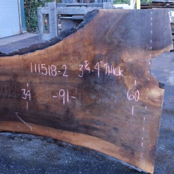 Goby Walnut 111518-02 Oregon Black Walnut Slab Green Slabs