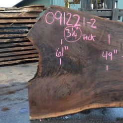 Goby Walnut Products Green Slabs Oregon Black Walnut Slab 091221-02